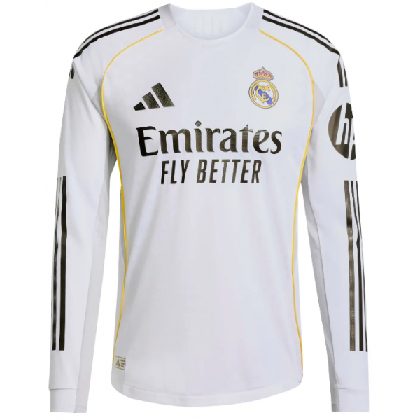 Camisa I Real Madrid 2025 2026 Adidas oficial manga comprida